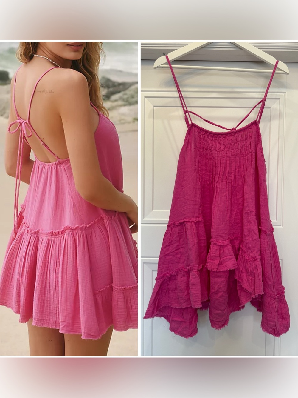 NWT CELANDINE ANTHROPOLOGIE PINK BABYDOLL SWING DREAS BEACH SMALL